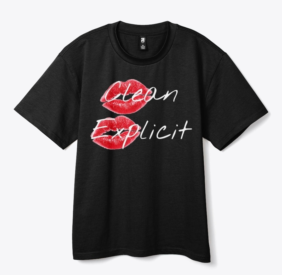 Clean Explicit Two Kiss Heavy Tee